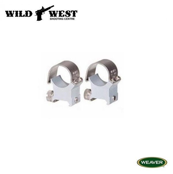 Weaver Top Mount Stainless 1" Scope Rings Extra High Wild West