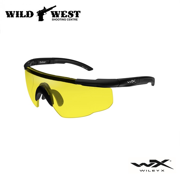 Wiley X Saber Advanced Shooting Glasses - Matte Black Frames With Yellow Lenses For Sports Protection