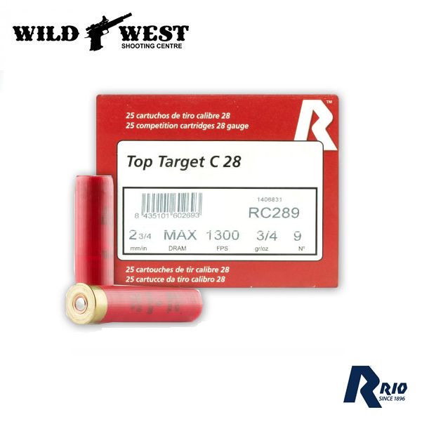 RIO Top Target 28ga 2-3/4″ 3/4oz. #9 – 250 Rounds