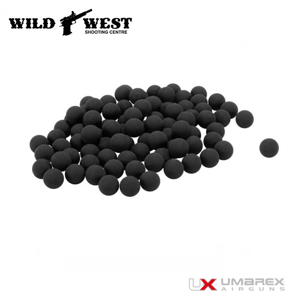 Umarex T4E Rubber Balls – .43 Cal, 200 Count – Black, Made In USA, For T4E Paintball/Training Markers