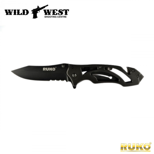 RUKO Knives #RUK0165 Serrated Folding Rescue Knife