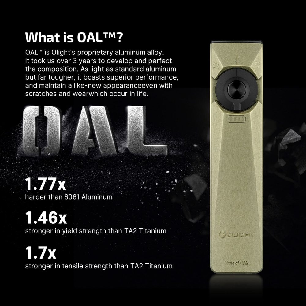 Olight Arkfeld Ultra 3 in 1 EDC Flashlight w/ O Aluminum Material - Olive Green - Image 14