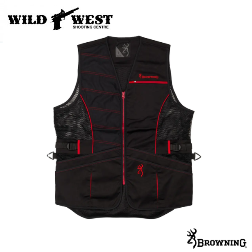 Browning Ace Shooting Vest - Black/Red