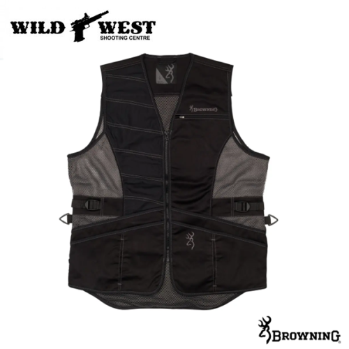 Browning Ace Shooting Vest - Black/Black