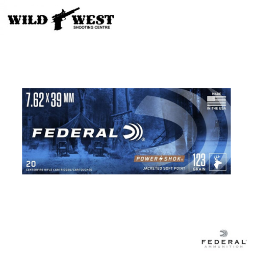 Federal 76239B Power-Shok Rifle Ammo 7.62X39 SOV 123gr. SP