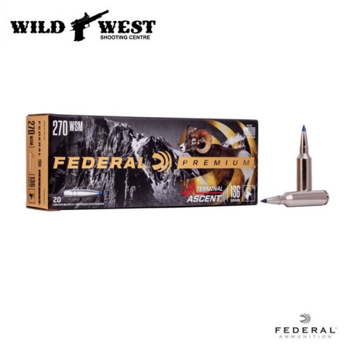 Federal P270WSMTA1 Terminal Ascent 270 WSM 136gr. TA , 20 Round Box