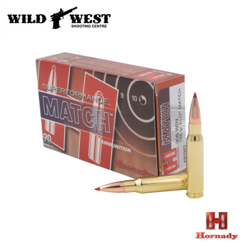 Hornady 80963 Superformance Match Rifle Ammo 308 WIN, ELD Match, 168gr.