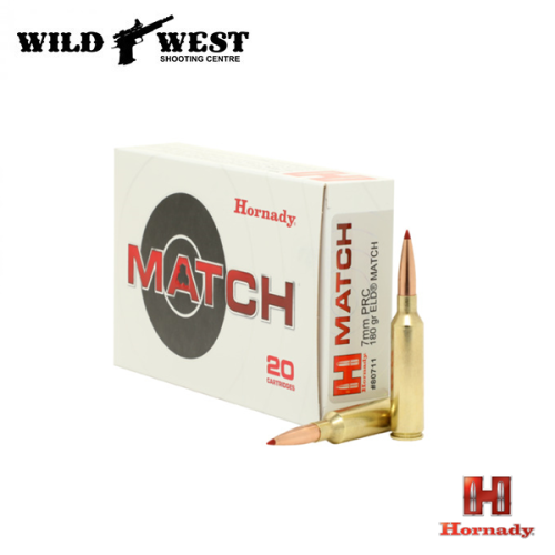 Hornady 80711 Match Rifle Ammo 7MM Prc, 180 Gr, Eld Match, 20 Rnd