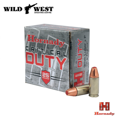 Hornady 90226 Critical Duty Pistol Ammo 9MM Luger +P, FlexLock, 135 Gr