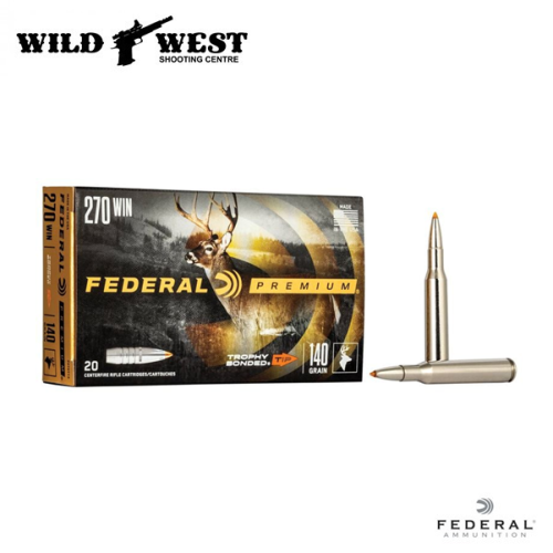 Federal P270TT3 Premium Vital-Shok Rifle Ammo 270 WIN 140gr. Trophy Bonded Tip