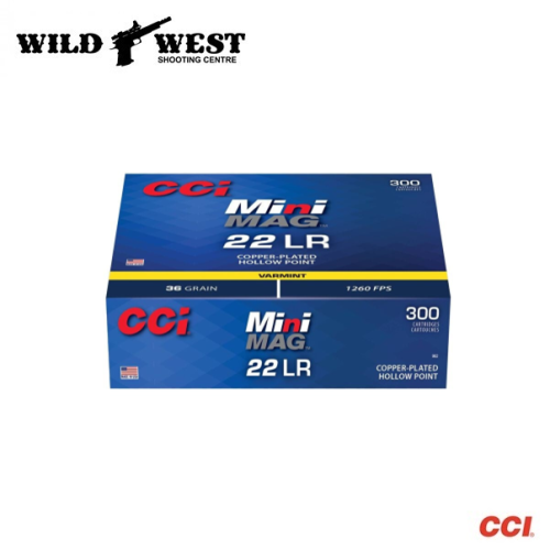 CCI 0962 Mini Mag Meateater, 22lr 36gr, Copper Plated Hollow Point - 300 Rounds