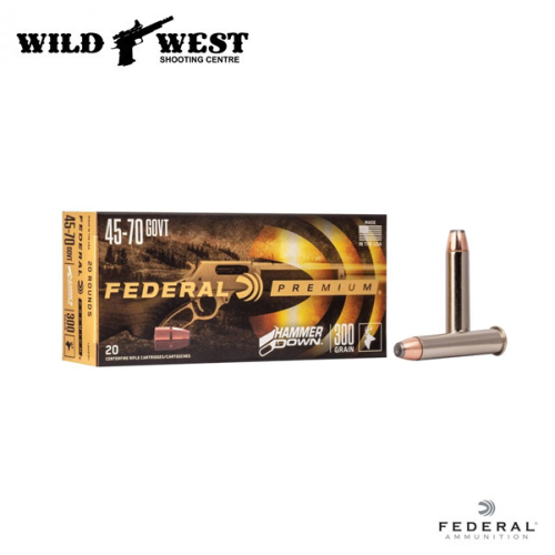 Federal LG45701 Hammer Down Rifle Ammo 45-70 GOVT 300gr. Bonded SP