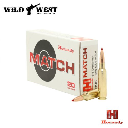 Hornady 81491 Match Rifle Ammo 6.5 Creedmoor 120gr. Eld Match, 20 Rnd