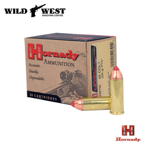 Hornady 92792 LEVERevolution Pistol Ammo 45 LC, FTX, 225 Gr, 960 fps
