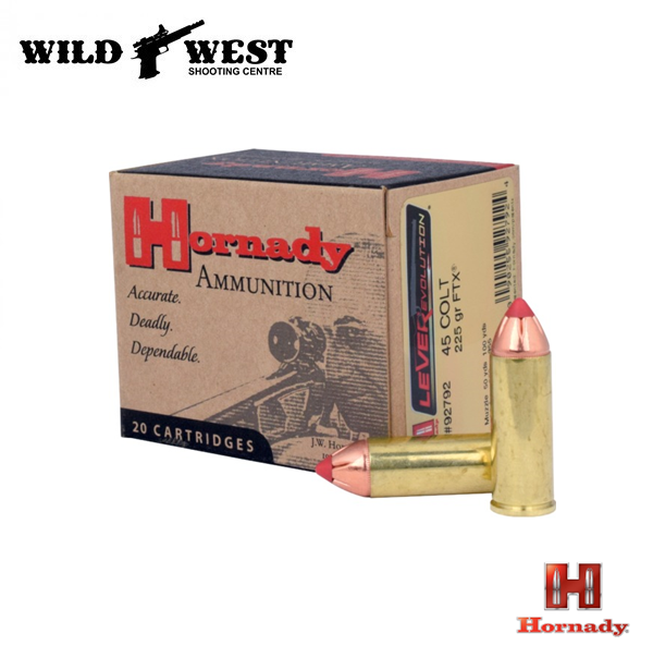 Hornady 92792 LEVERevolution Pistol Ammo 45 LC, FTX, 225 Gr, 960 fps