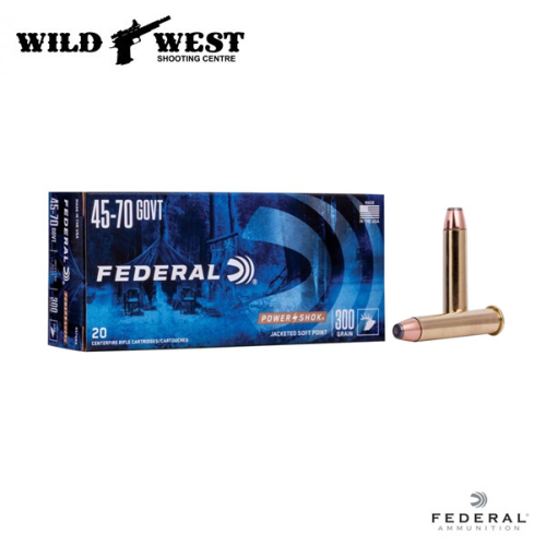 Federal 4570AS Power-Shok Rifle Ammo 45-70 GOVT, 300gr. Speer Hot-Cor HP