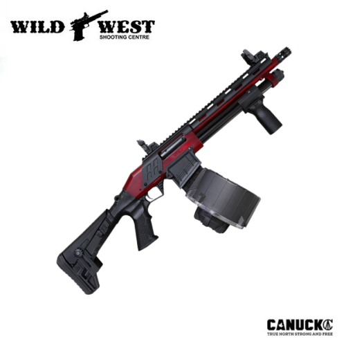 Canuck Recon 3 Mag-Fed Pump Action 12ga. 3" 9" Barrel - Distressed Red
